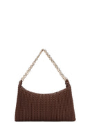 Women's Brown Chain Strap Printed Shoulder Bag | Derimod