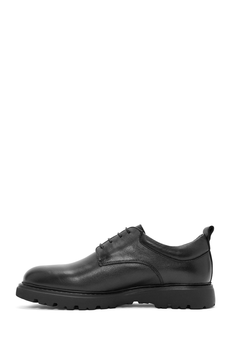 Men's Black Lace-up Leather Casual Shoes