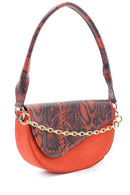 Women's Snakeskin Pattern Detailed Shoulder Bag | Derimod