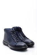 Men's Leather Zippered Boots | Derimod