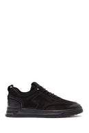 Men's Black Lace-Up Suede Leather Sneaker | Derimod