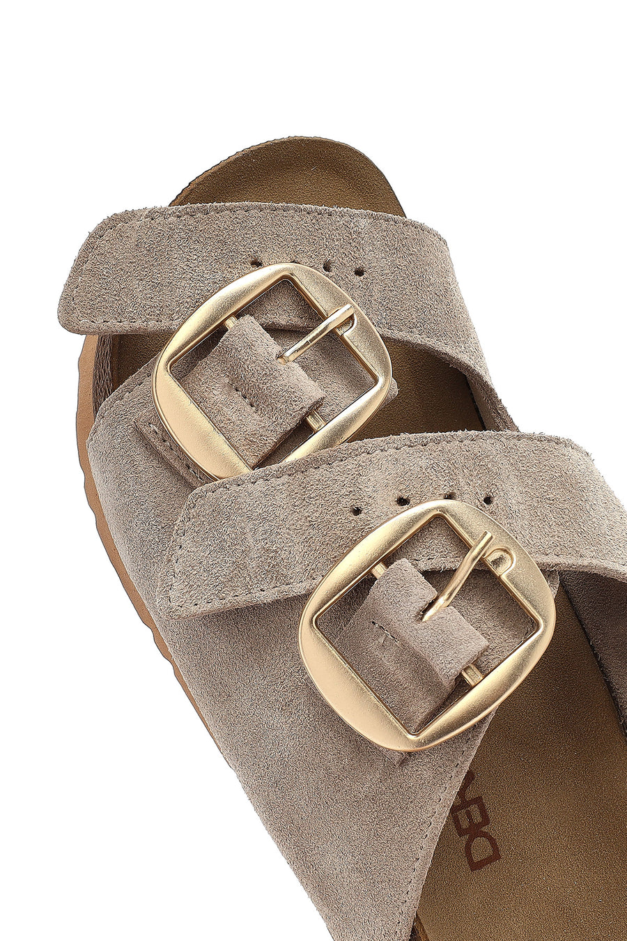 Women's Mink Buckled Suede Leather Slippers