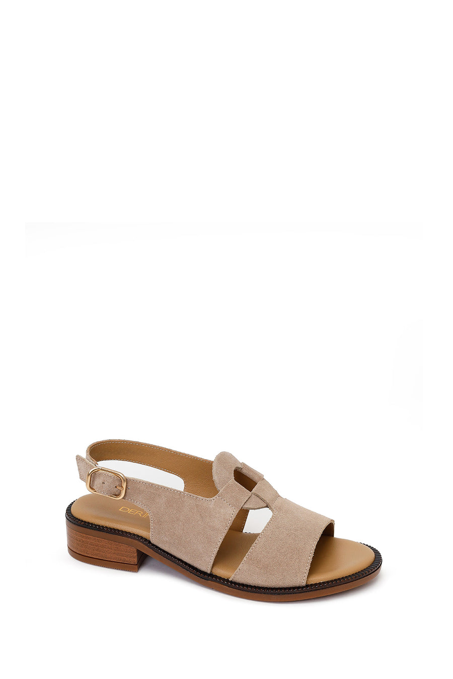Women's Mink Buckled Suede Leather Sandals