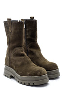 Women's Suede Thick Soled Boots | Derimod