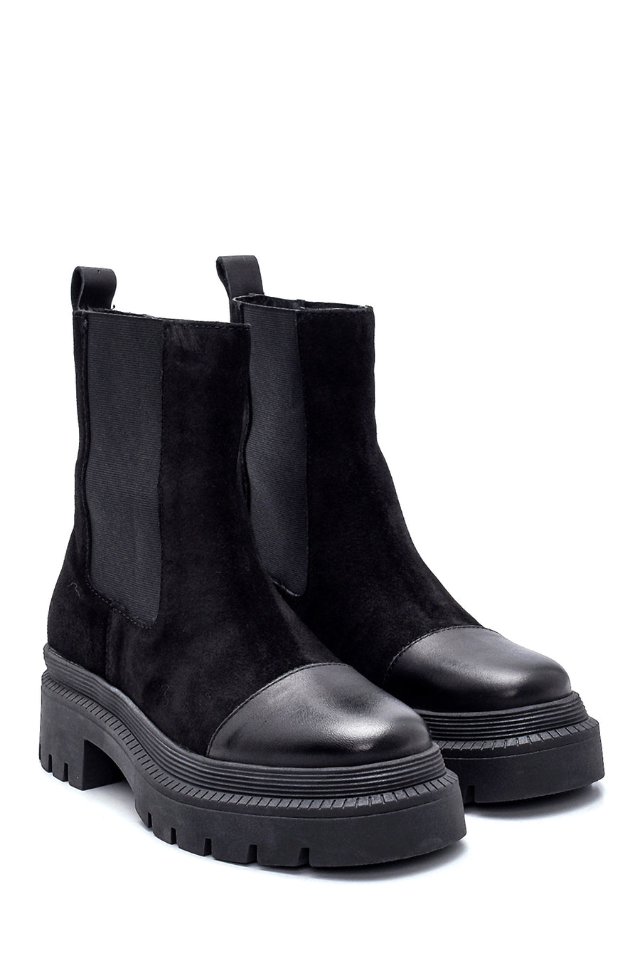 Women's Leather Thick Sole Chelsea Boots