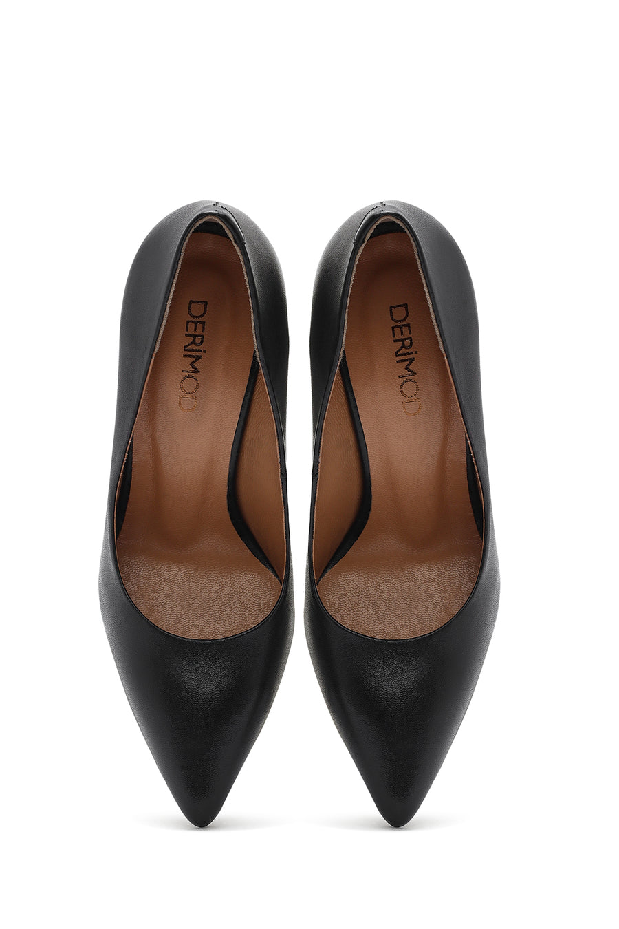 Women's Black High Thin Heel Leather Stiletto