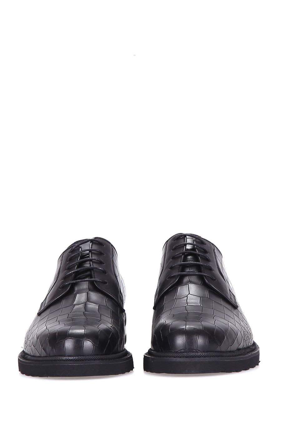 Crocodile Patterned Men's Leather Shoes