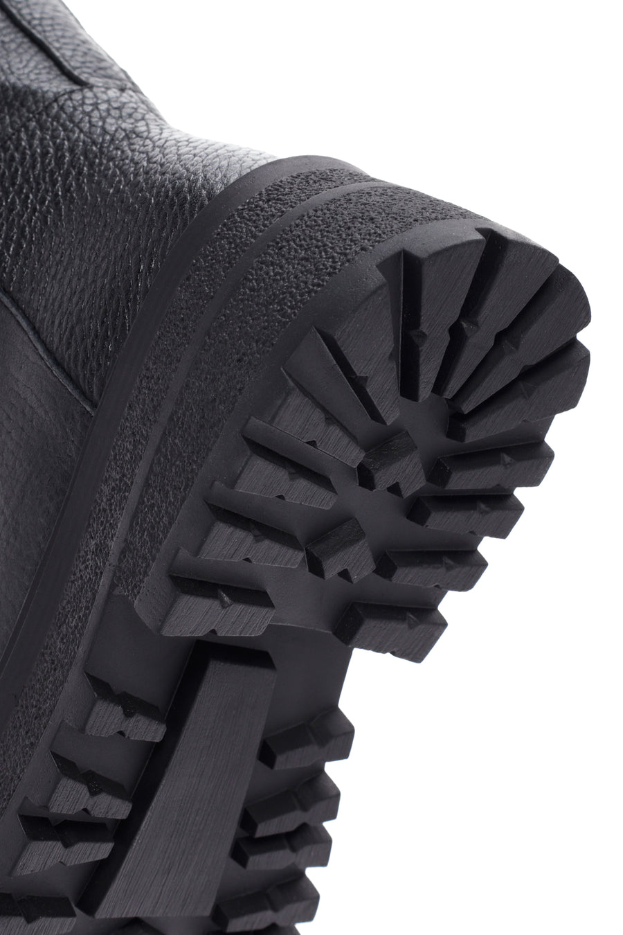 Women's Black Zippered Leather Boots