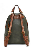 Women's Khaki Casual Backpack | Derimod