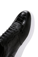 Men's Black Leather Thick Soled Sneaker | Derimod