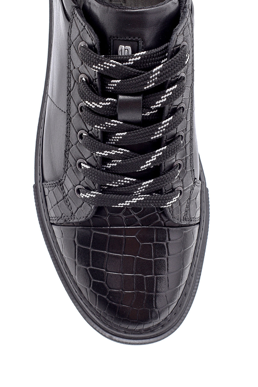 Erkek Deri Kroko Desen Sneaker