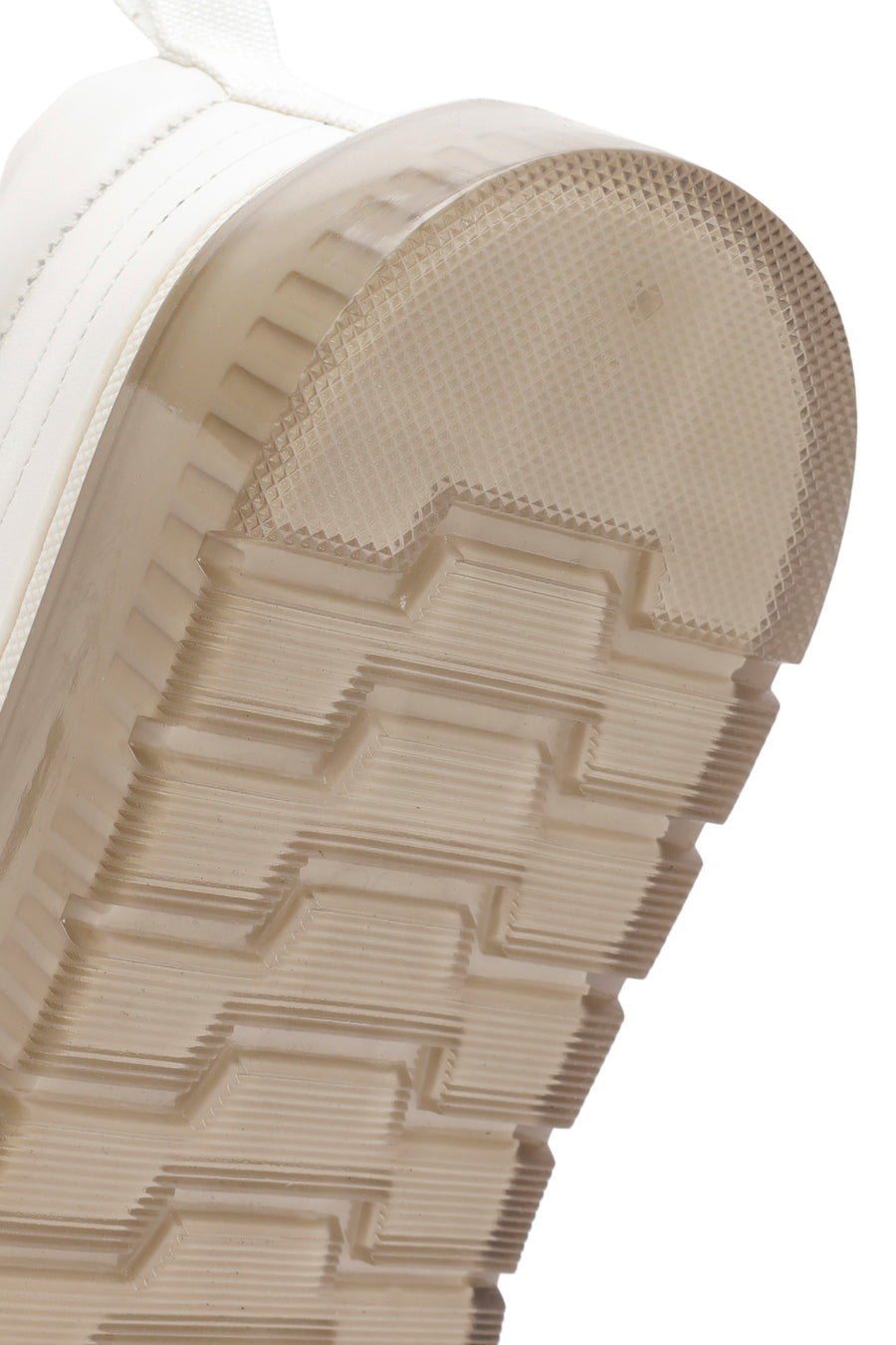 Men's White Lace-up Leather Sneaker