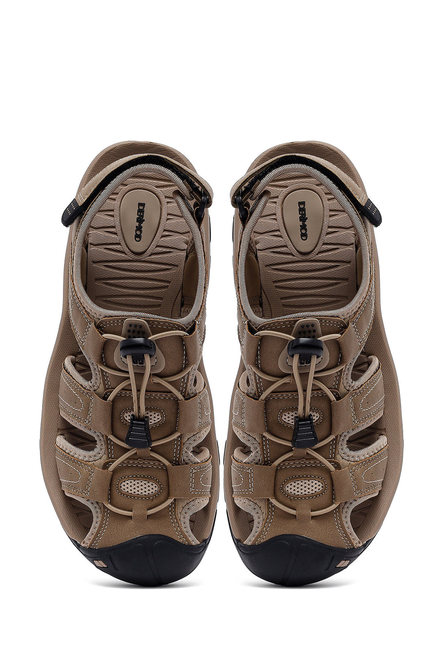 Men's Beige Leather Sandals
