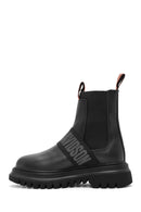 Harley Davidson Women's Black Nefud Leather Chelsea Boots | Derimod