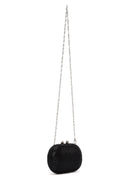 Women's Black Stone Long Strap Mini Clutch Bag | Derimod