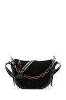 Women's Black Suede Shoulder Bag | Derimod