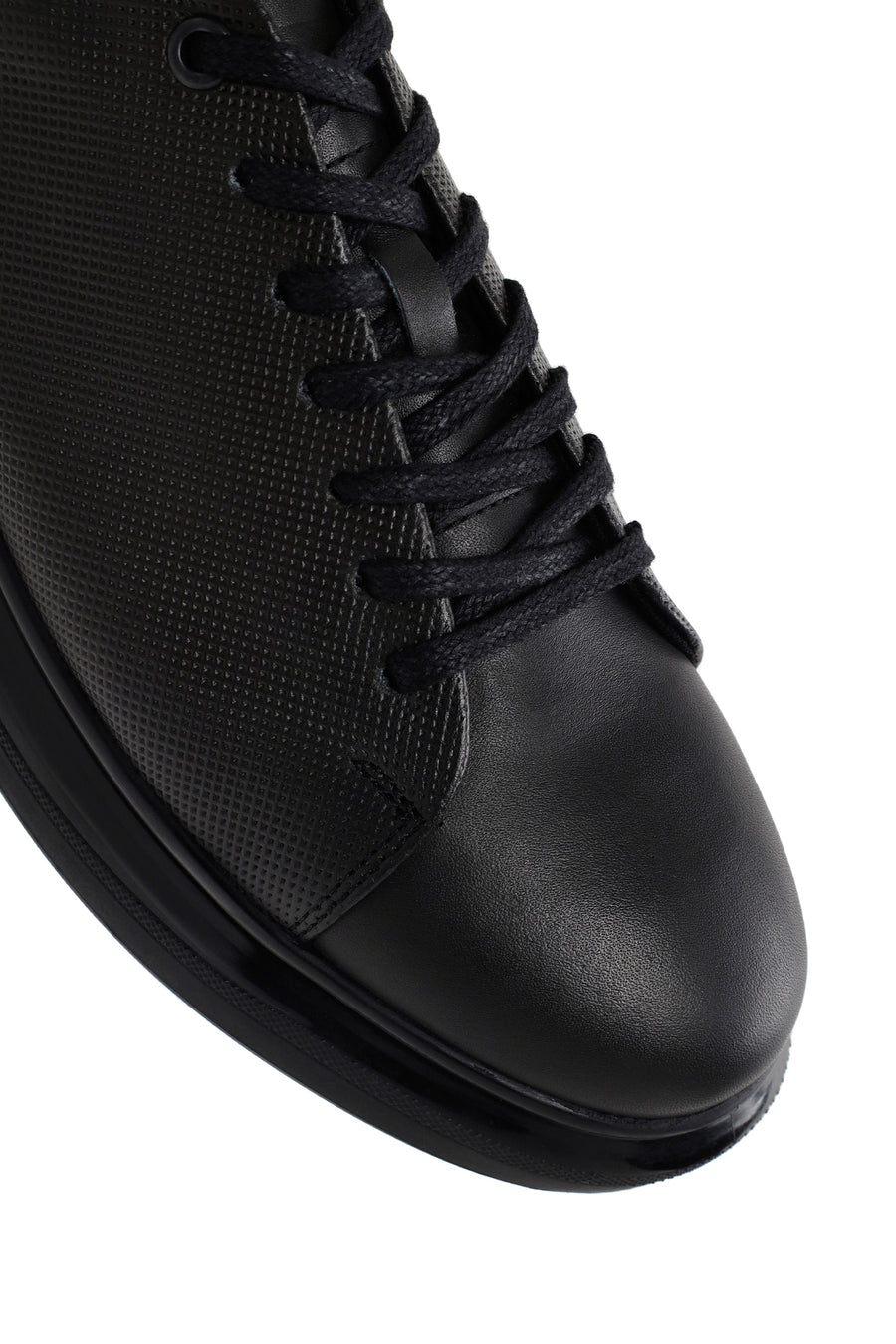 Men's Khaki Lace-up Leather Sneaker