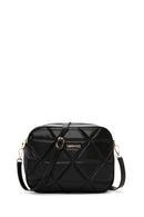 Women's Black Long Strap Quilted Crossbody Bag | Derimod