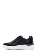 Men's Black Leather Thick Soled Sneaker | Derimod