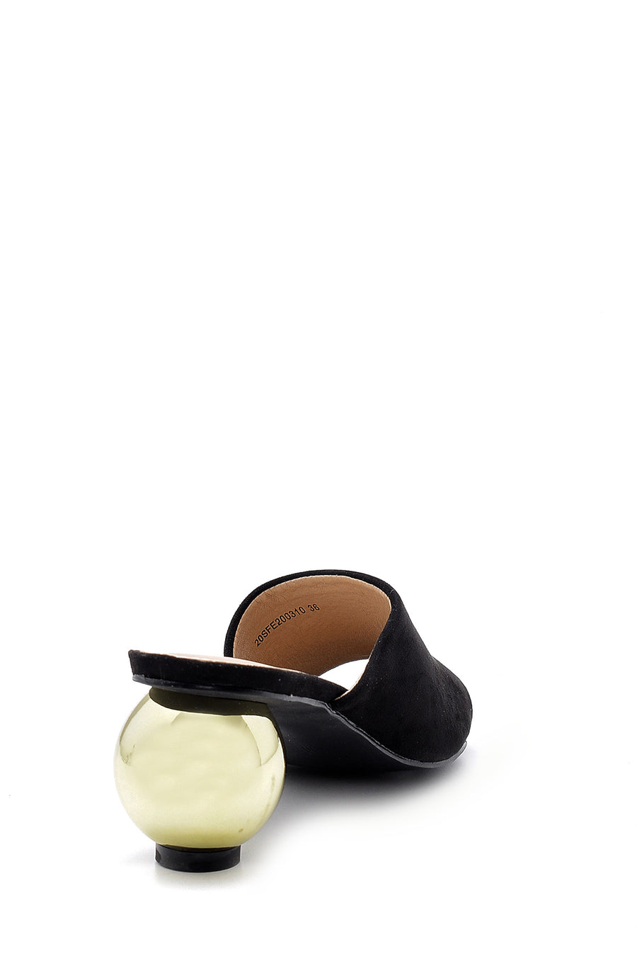Women's Suede Round Heeled Slippers