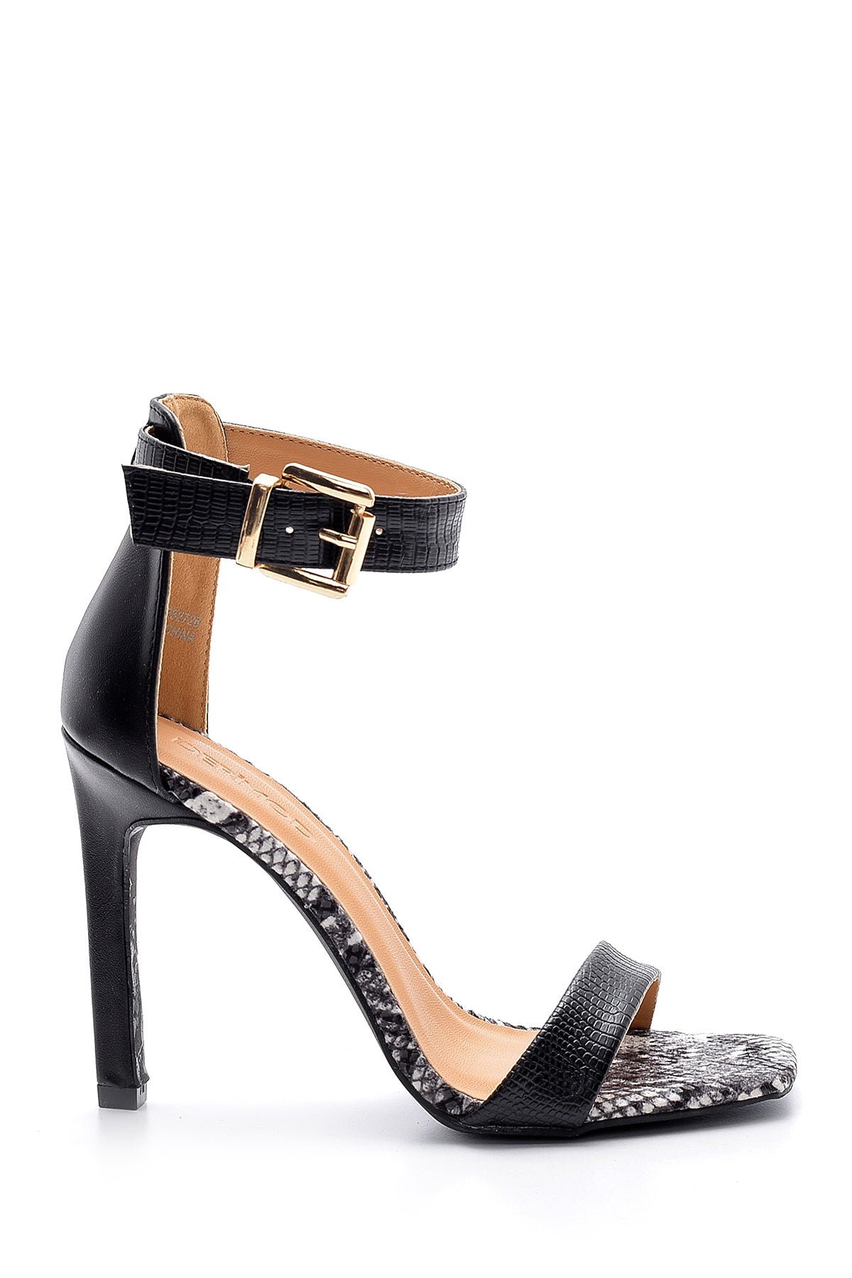 Women's Snakeskin Patterned Heeled Sandals 20SFE232726 | Derimod