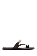 Women's Brown Leather Slippers | Derimod