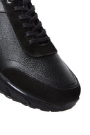 Men's Black Leather Sneaker | Derimod