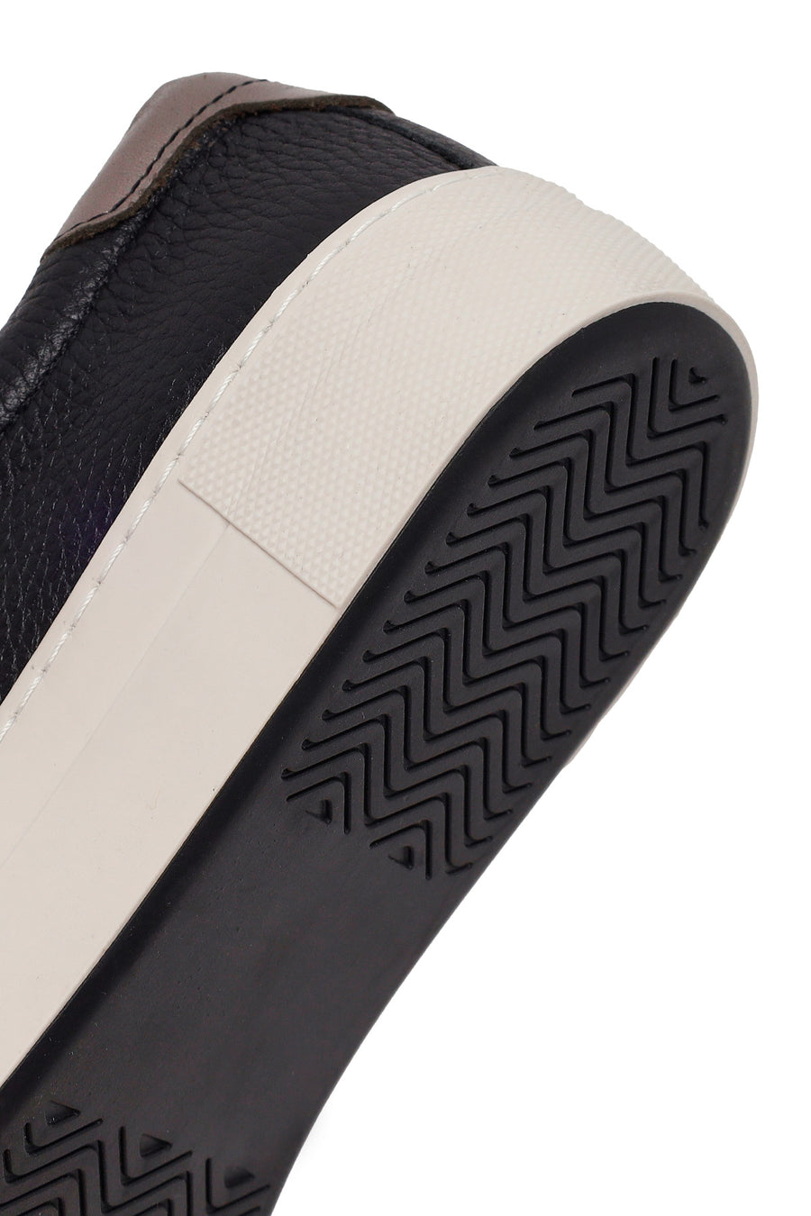 Kadın Siyah Bağcıklı Deri Sneaker