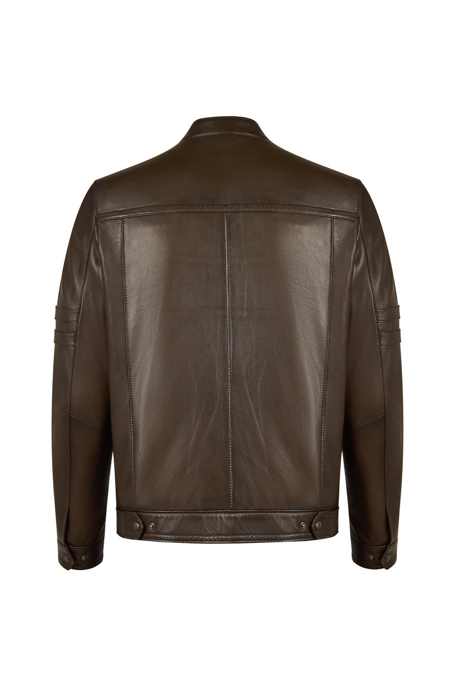 Calvin Male Mink Zip Closure Short Leather Coats