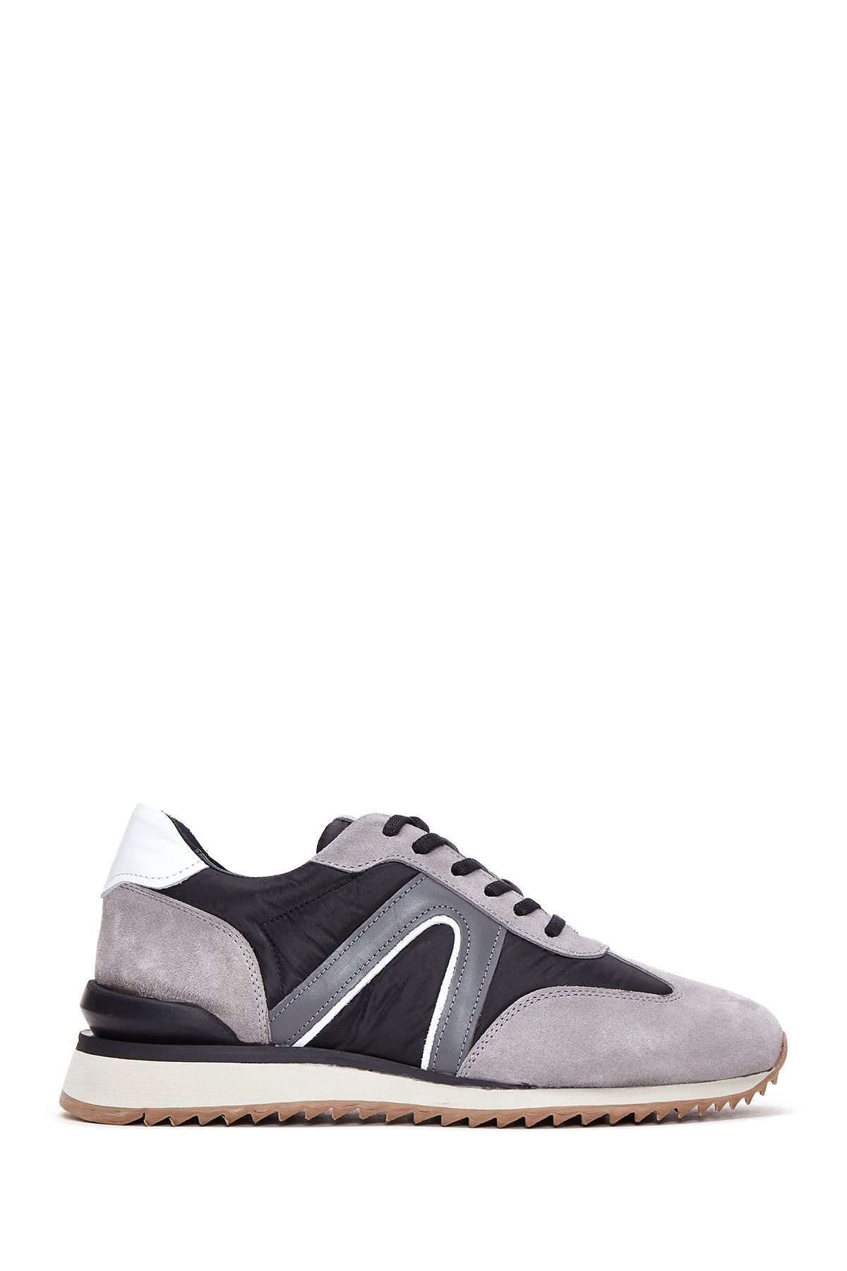 Men's Gray Suede Leather Detailed Sneaker 22WFD646514 | Derimod