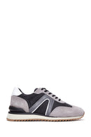 Men's Gray Suede Leather Detailed Sneaker | Derimod