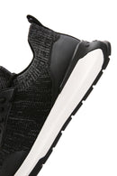 Derimod Zero Men's Black Lace-Up Thick Soled Fabric Sneaker | Derimod