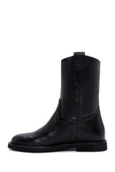 Women's Black Leather Cowboy Boots | Derimod