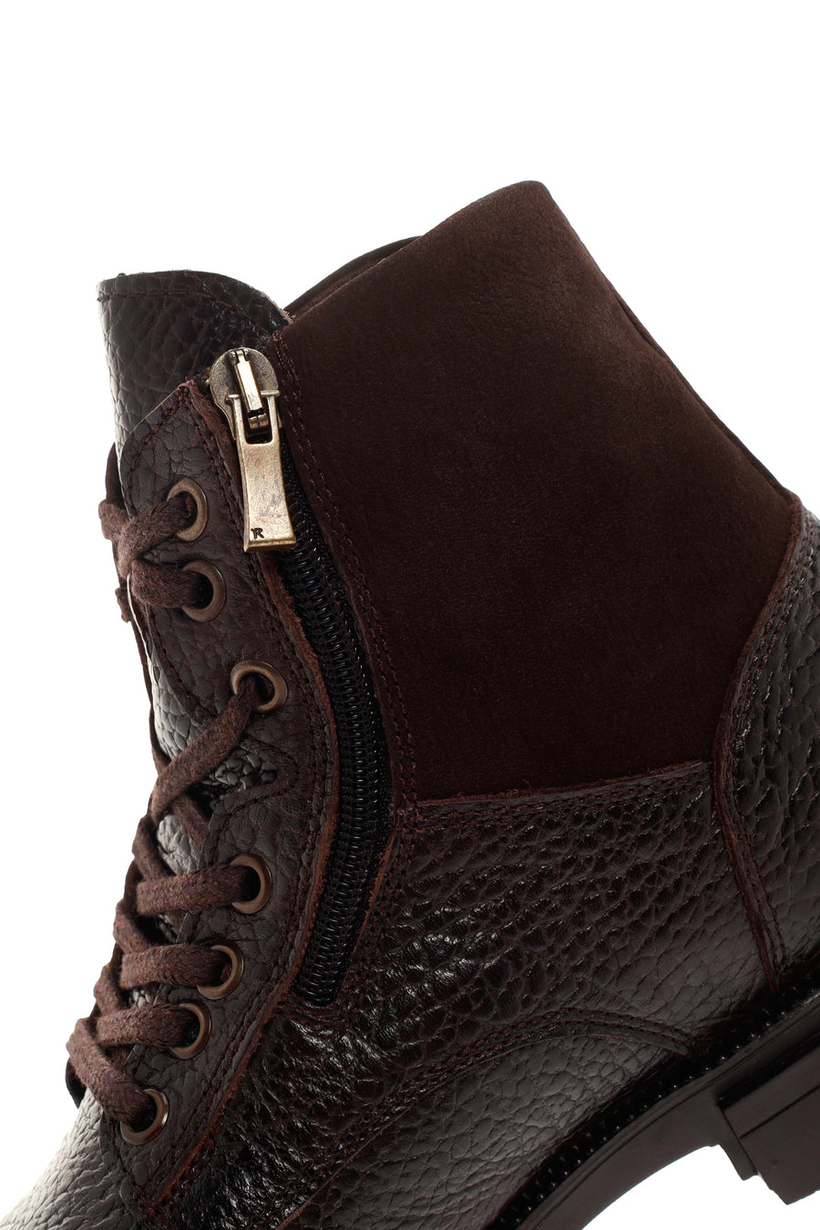 Men's Brown Zippered Casual Boots