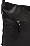 Women's Black Short and Long Strap Suede Shoulder Bag | Derimod