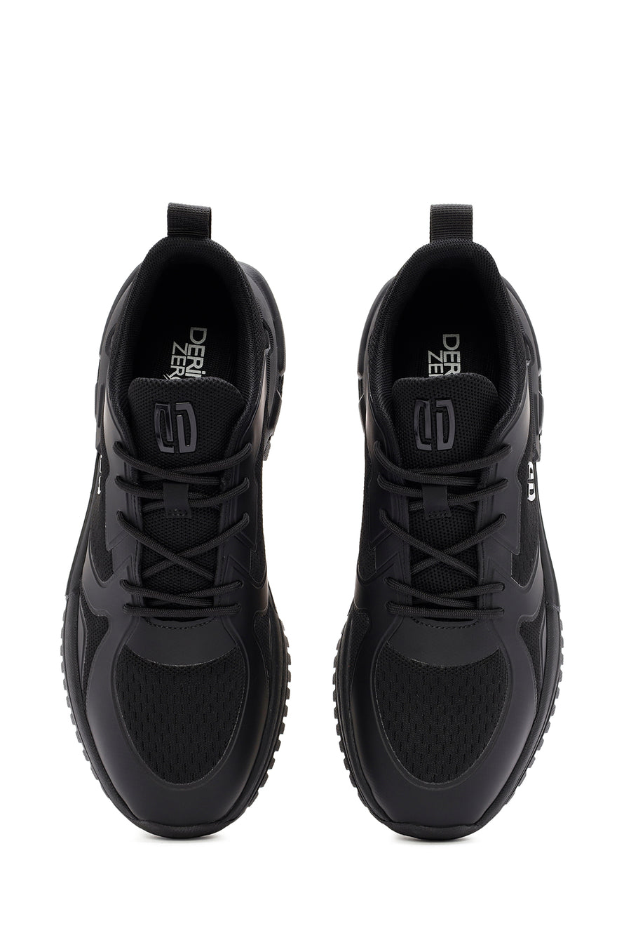 Derimod Zero Men's Black Lace Up Fabric Sneaker