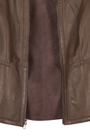 Lucy Woman Gray Double-Sided Leather Suede Jacket | Derimod