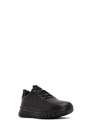 Woman Black Lace-Up Leather Sneaker | Derimod
