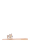 Women's Beige Stone Jelly Slippers | Derimod