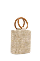 Women's Cream Straw Handbag | Derimod