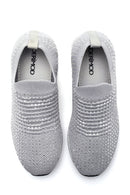Kadın Gri Taşlı Sneaker | Derimod