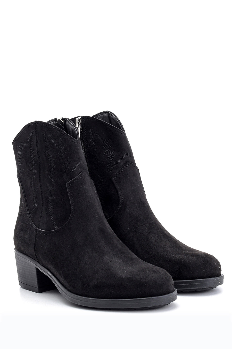 Women's Suede Heeled Boots