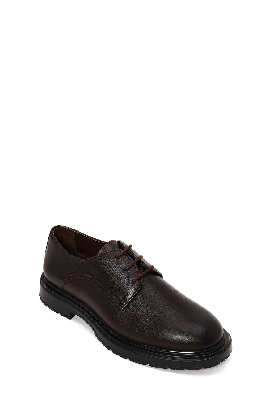 Male Brown Lace-up Leather Casual Shoes