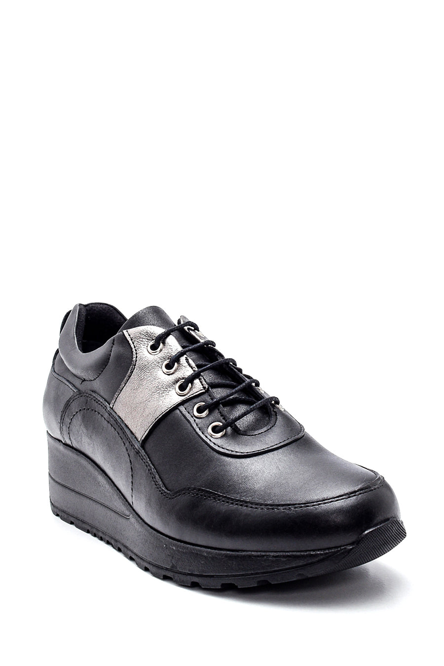 Kadın Deri Dolgu Topuk Sneaker