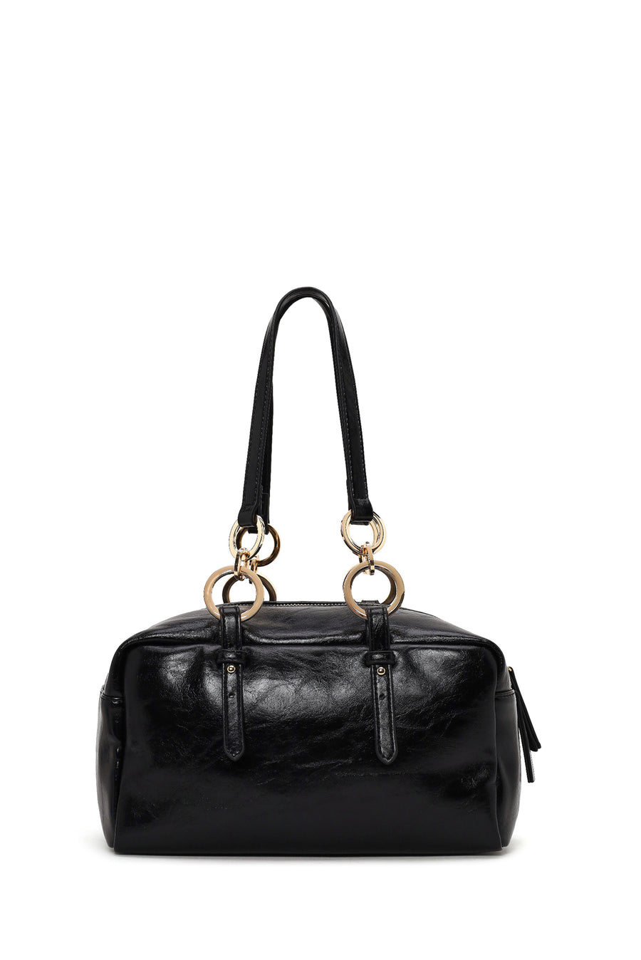 Woman Black Long-Strap Shoulder Bag