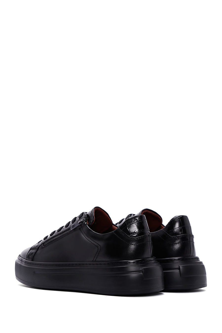 Men's Black Leather Sneaker