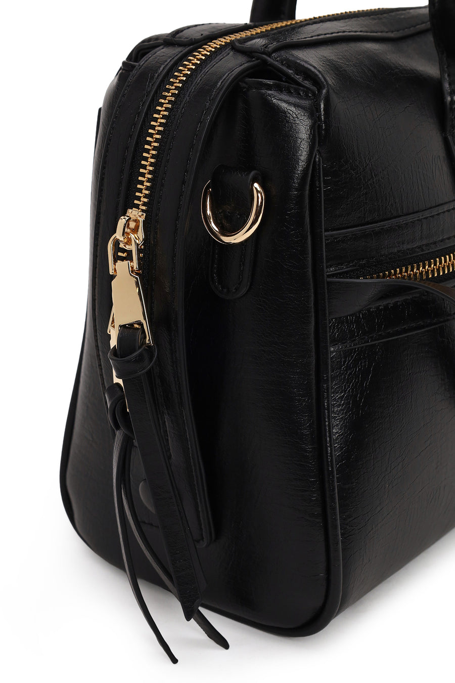 Woman Black Long-Strap Shoulder Bag