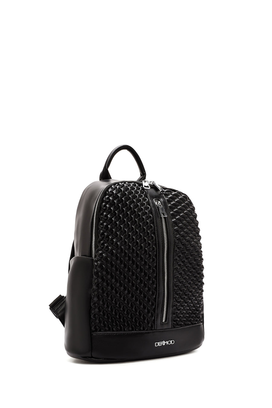 Women's Black Printed Backpack