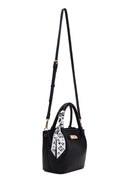 Woman Black Mini Shoulder Bag with Long Strap and Accessory | Derimod