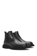 Men's Black Leather Chelsea Boots | Derimod